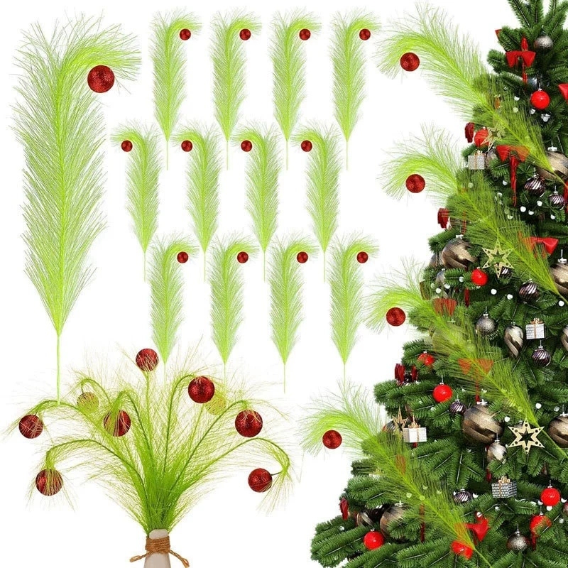 Pampas Grass Decor - Decoração de Natal com Galho Verde