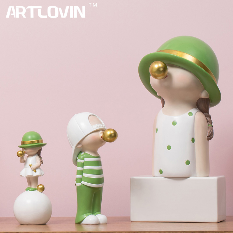 Home Decor Za - Artlovin estatuetas de personagens estilo nórdico,