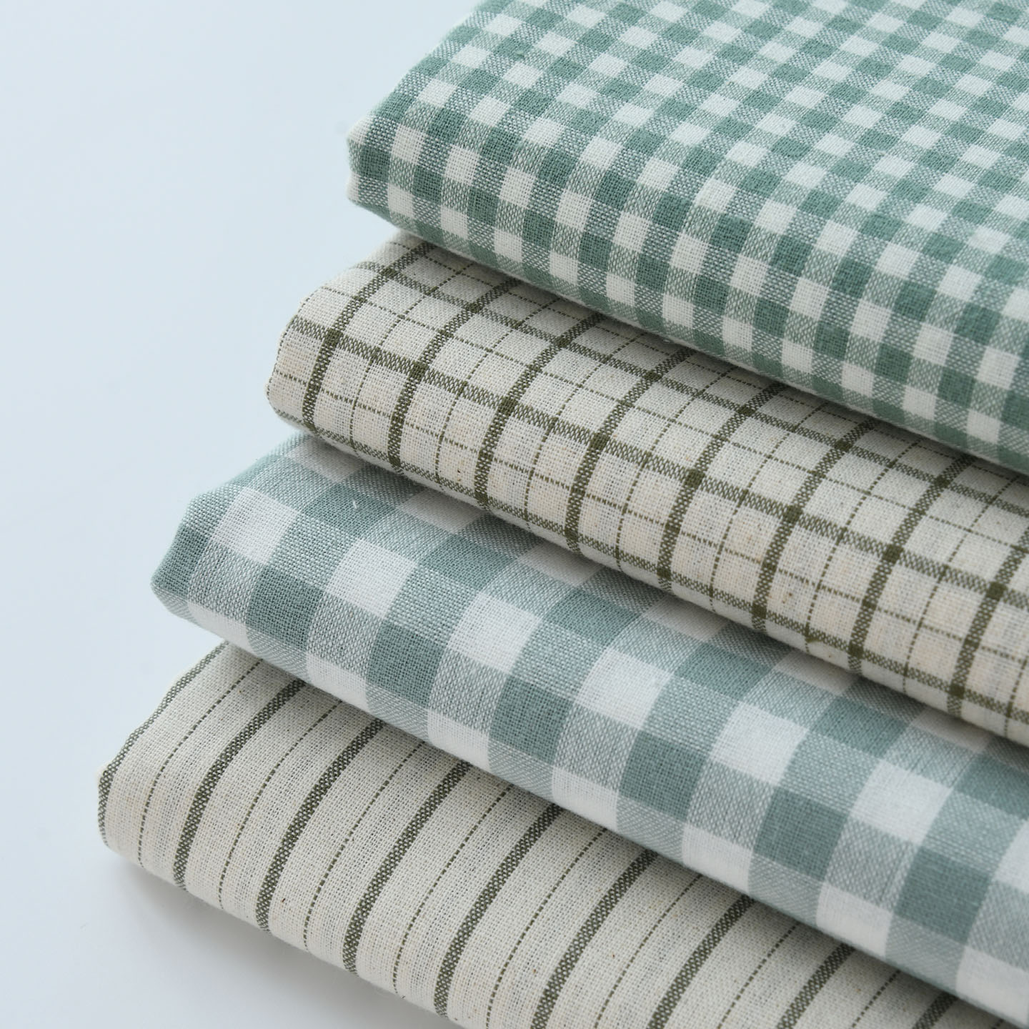 Linen Table Runner - Tecido Vintage Verde Imitação Linho Macio