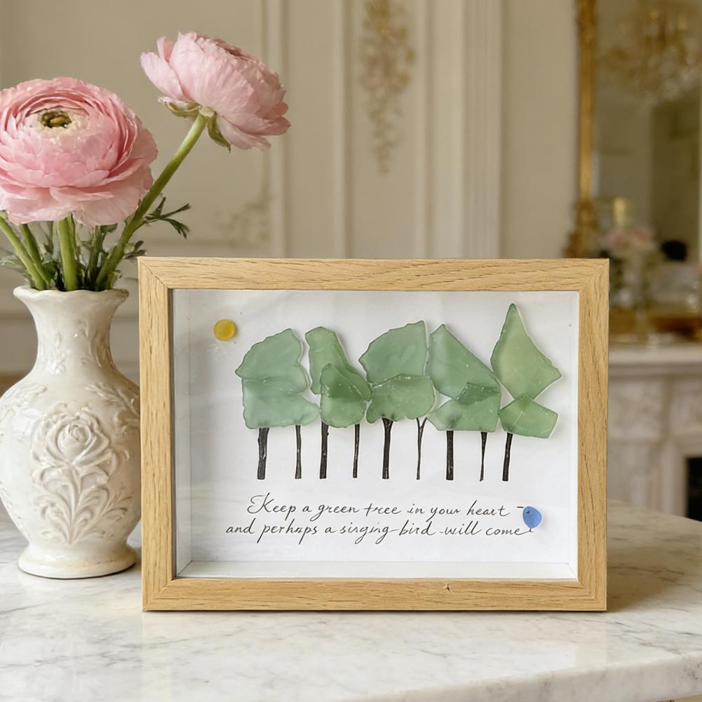 Bamboo Photo Frame - Quadro de Parede Artesanal de Vidro