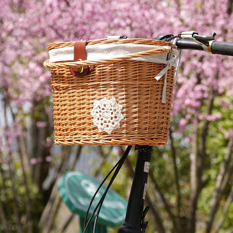 Rattan Plant Basket - Cesta de guidão de vime para