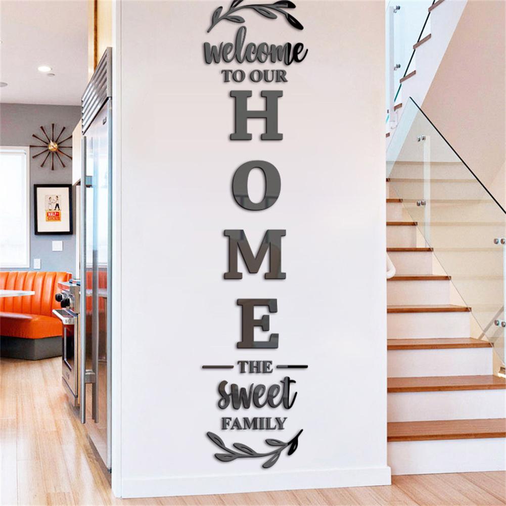 Home Decor Y2K - Adesivo de parede espelhado 3d com