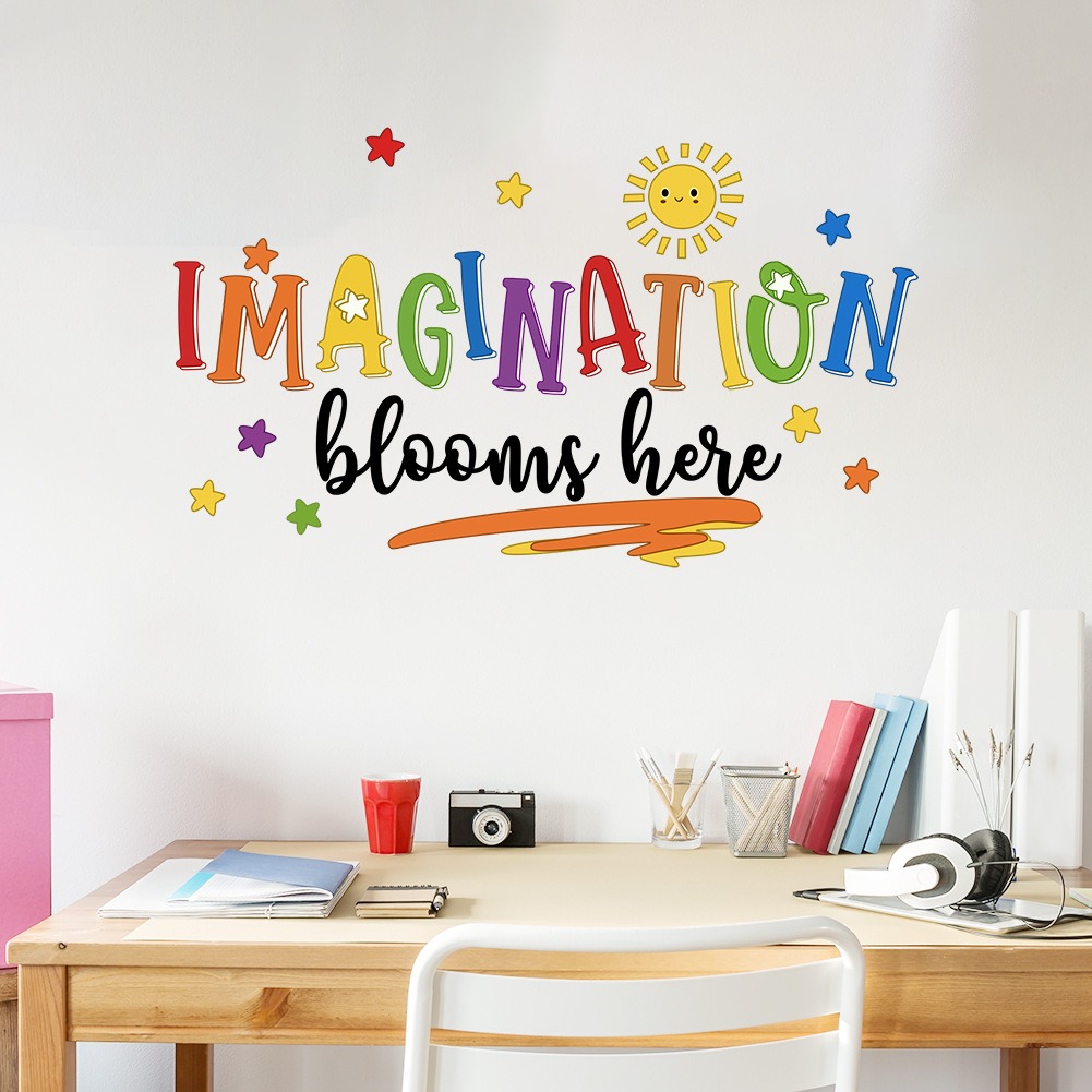 Home Decor Indonesia - Inglês colorido frase parede adesivos para