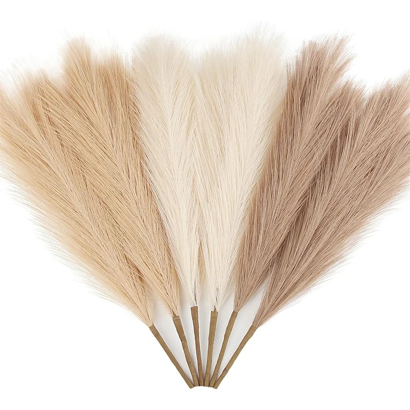 Pampas Grass Decor - 5/10 Peças de Grama Pampas Artificial
