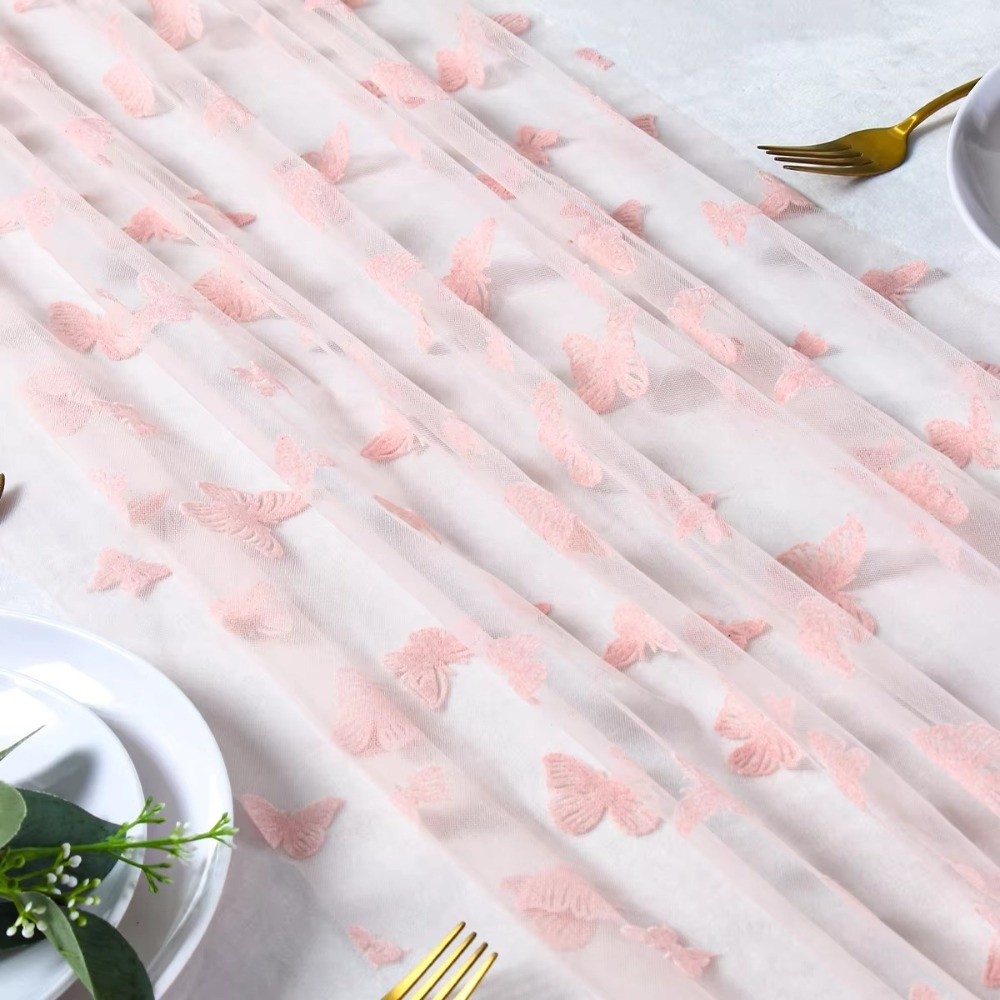 Linen Table Runner - Caminho de Mesa Romântico em Tule