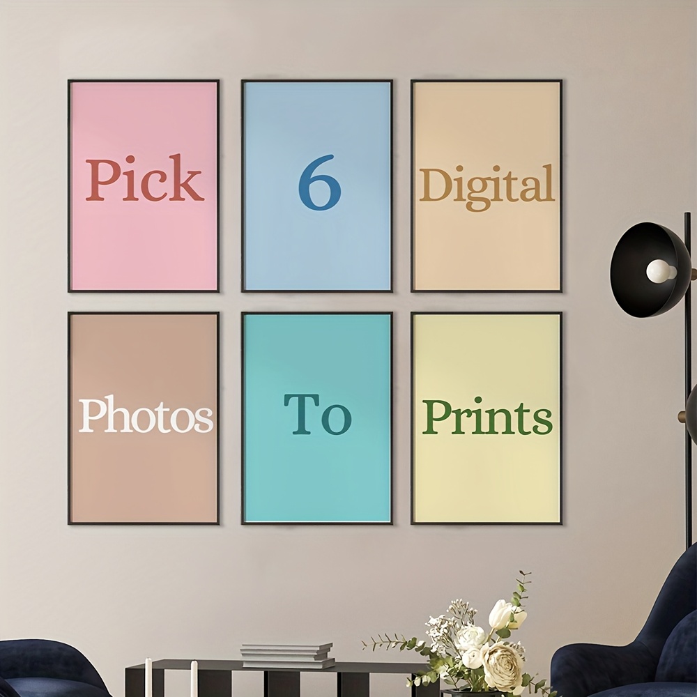 Home Decor Theme - Conjunto de 6 peças de impressão