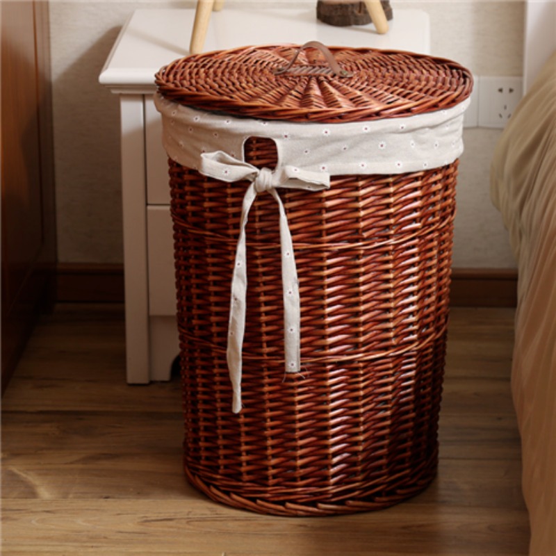 Rattan Plant Basket - Estilo vintage rattan tecido cesta de