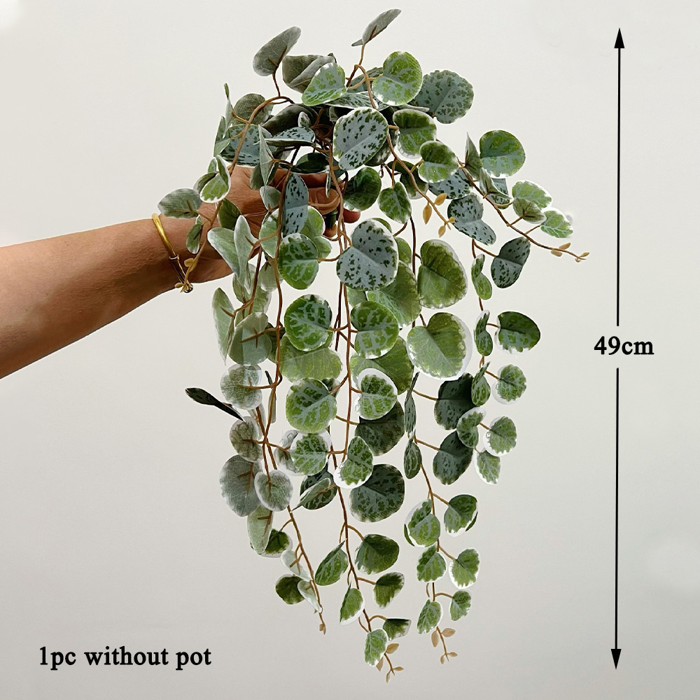 49cm plantas artificiais videi - Rattan Plant Basket avaliação e preço
