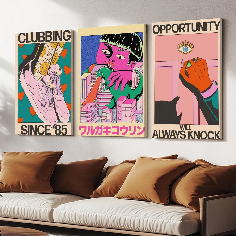 Pintura de parede emoldurada e - Home Decor Y2K avaliação e preço