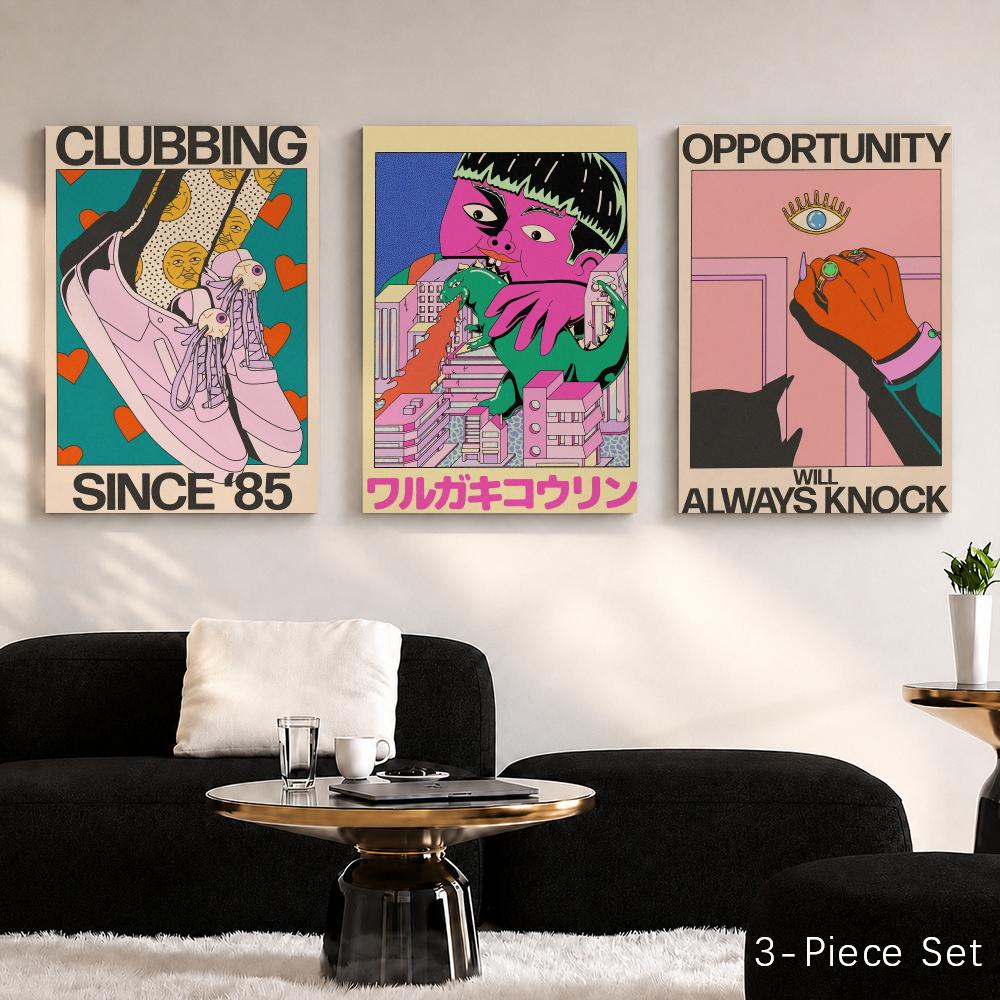 Pintura de parede emoldurada e - Home Decor Y2K avaliação e preço