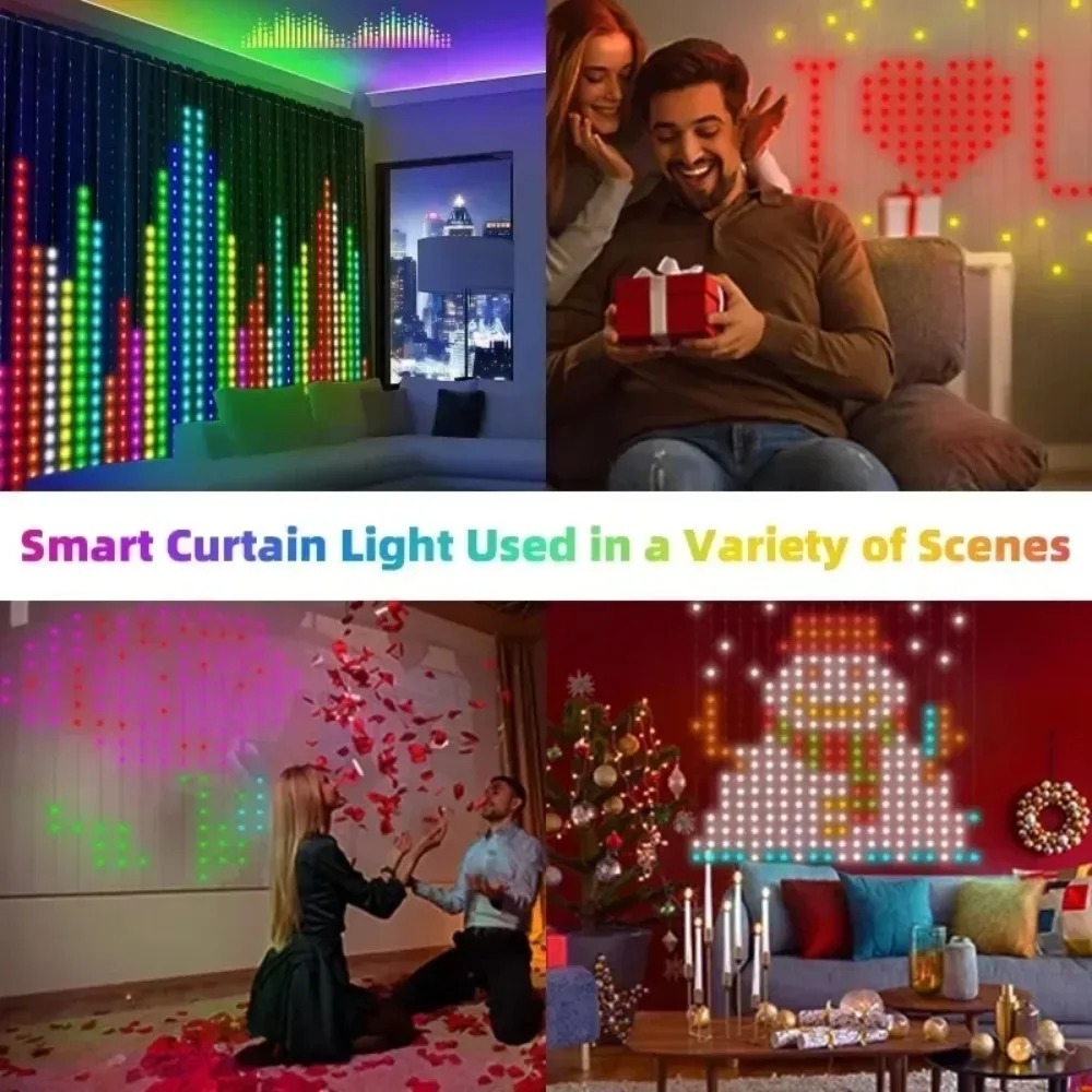 Cortina de Luzes LED Pixel com - Home Decor Free App avaliação e preço