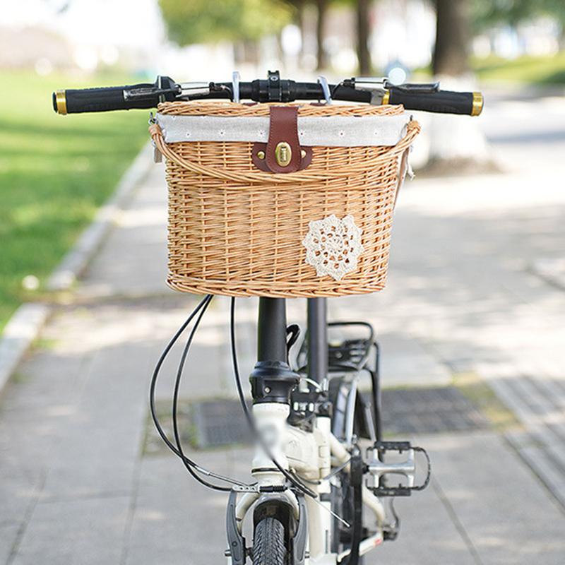 Cesta de guidão de vime para a - Rattan Plant Basket avaliação e preço