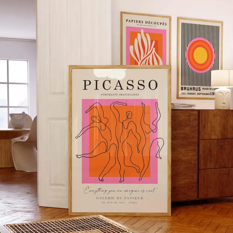 3 peças de arte moderna laranj - Home Decor Theme avaliação e preço