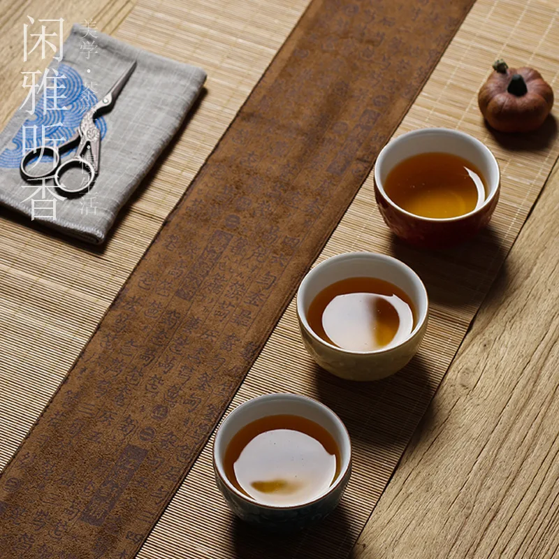 Tapete de Chá de Bambu em Teci - Linen Table Runner avaliação e preço