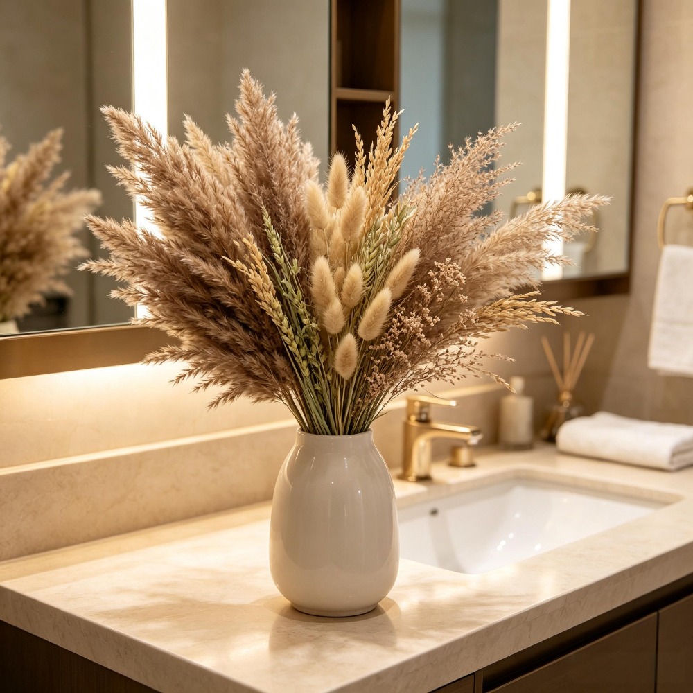 1 ramo de flores secas mistas, - Pampas Grass Decor avaliação e preço