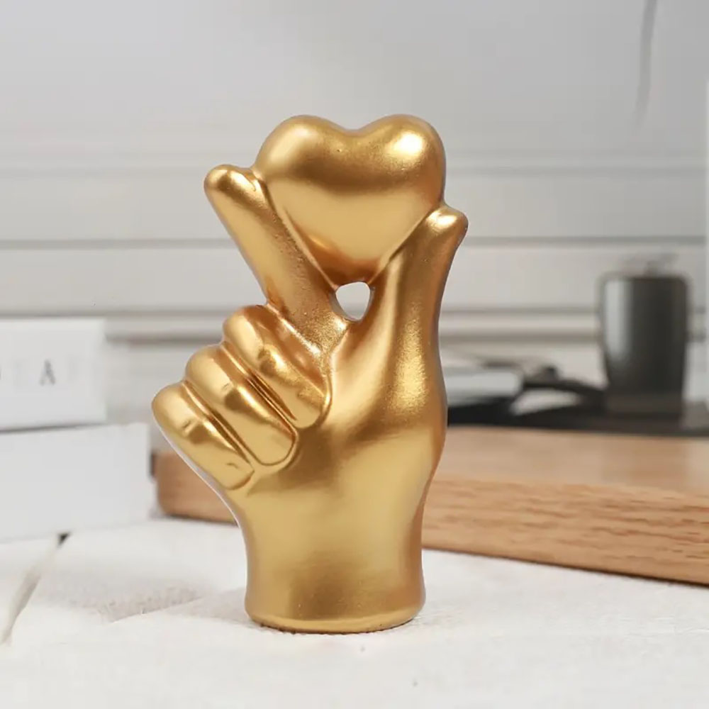 Coração mão gesto estátuas esc - Home Decor Y2K avaliação e preço