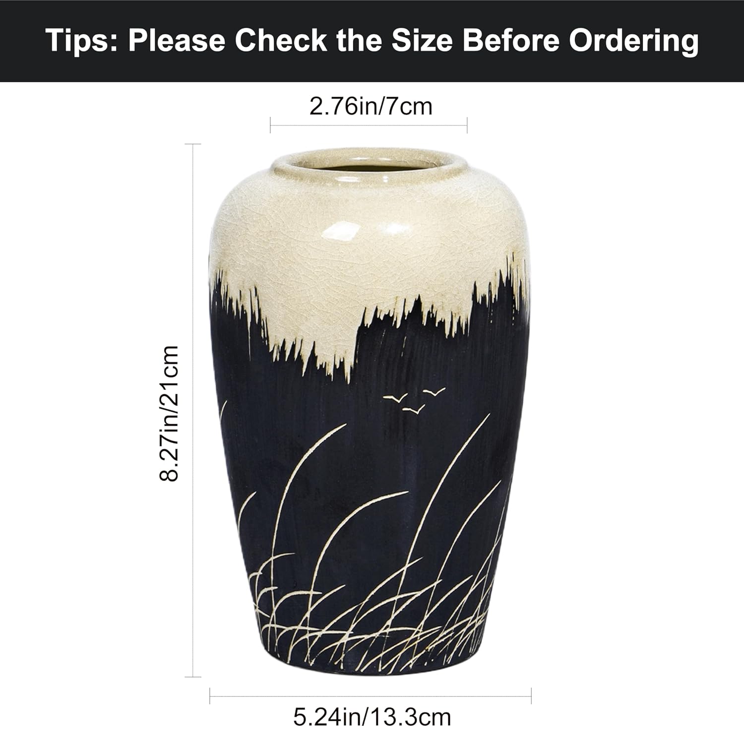 Vaso de Cerâmica Moderno para  - Pampas Grass Decor avaliação e preço