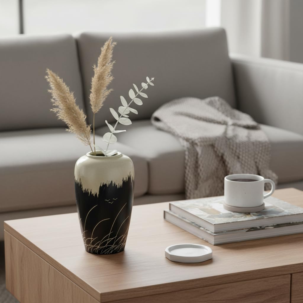 Vaso de Cerâmica Moderno para  - Pampas Grass Decor avaliação e preço