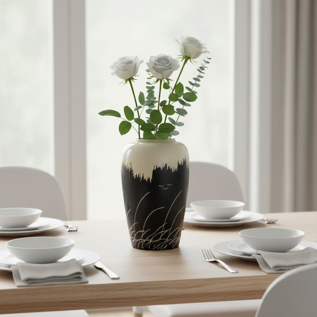 Vaso de Cerâmica Moderno para  - Pampas Grass Decor avaliação e preço