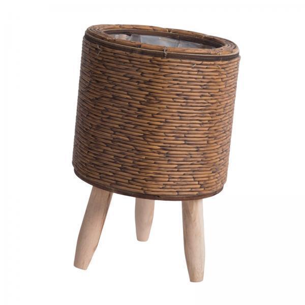 2x Cesto de Vime com Pés para  - Rattan Plant Basket avaliação e preço