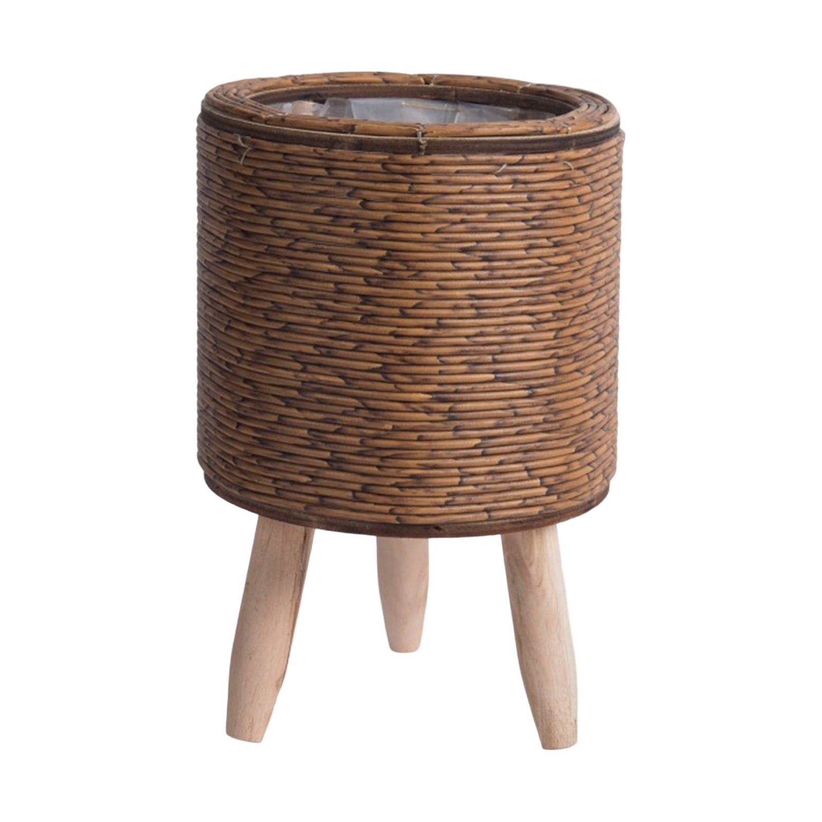 2x Cesto de Vime com Pés para  - Rattan Plant Basket avaliação e preço