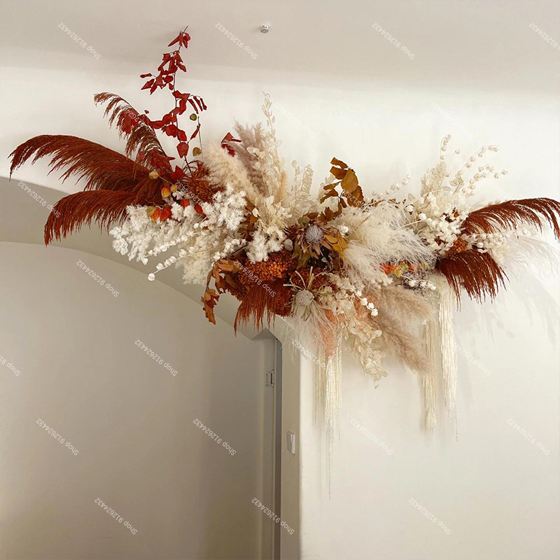 Pampas grama artificial rosa f - Pampas Grass Decor avaliação e preço