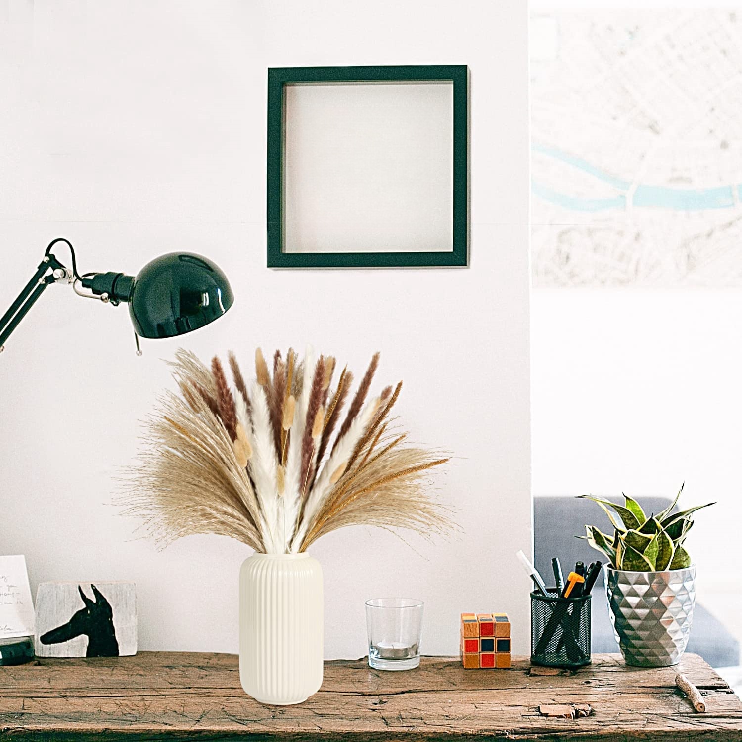 Buquê de Flores Secas Mistas V - Pampas Grass Decor avaliação e preço
