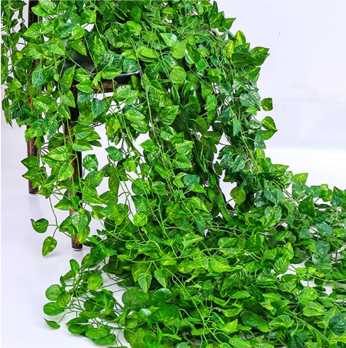 100/2m artificial verde hera v - Rattan Plant Basket avaliação e preço