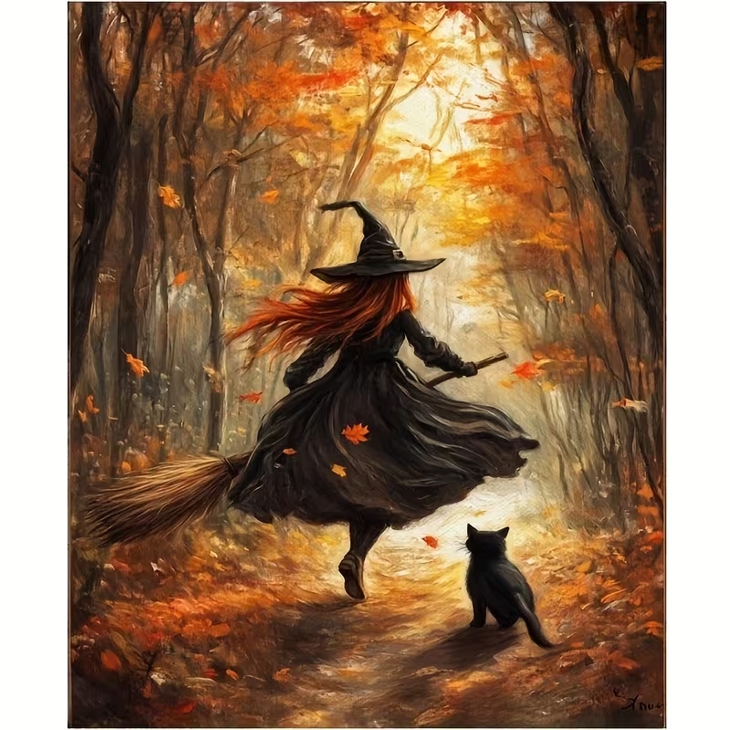 Arte de parede retrô de bruxa  - Home Decor Theme avaliação e preço