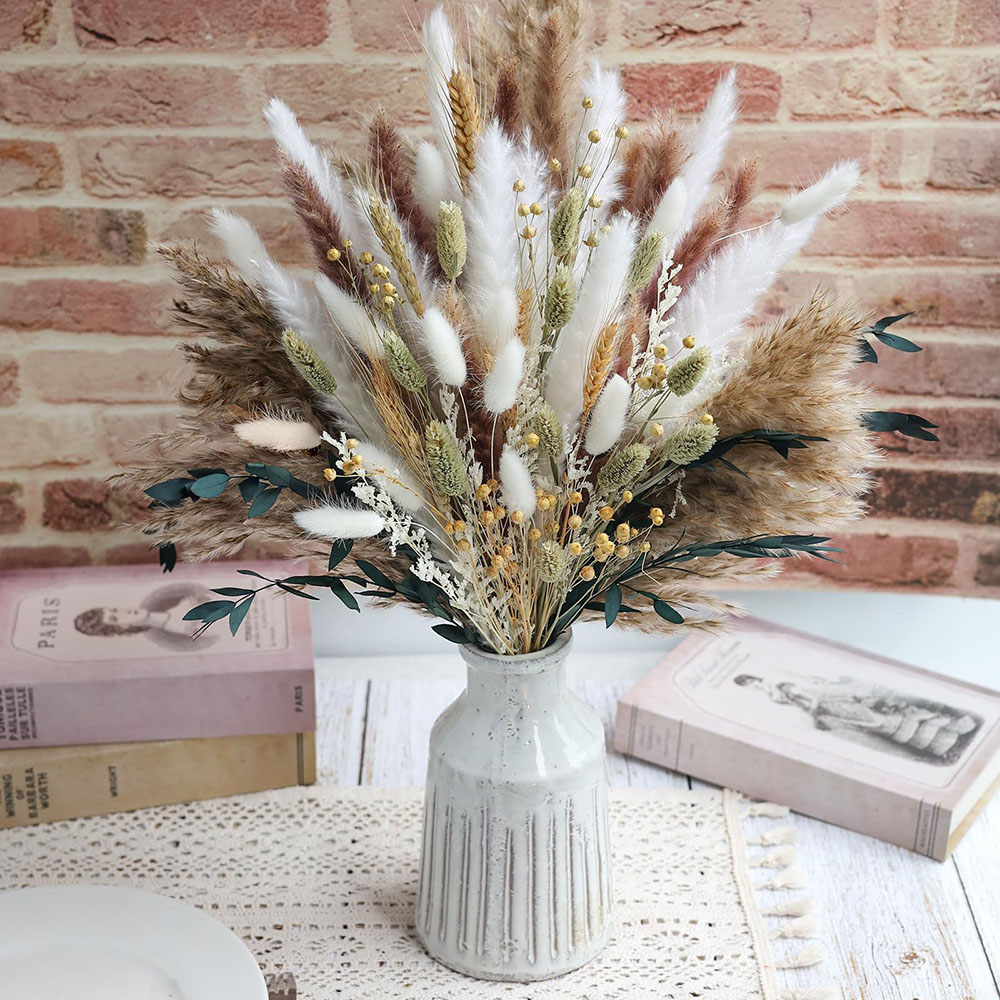 Buquê de grama de pampas secas - Pampas Grass Decor avaliação e preço