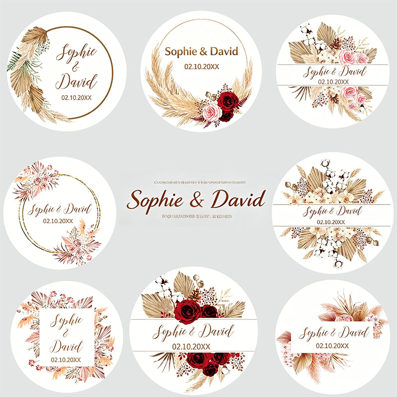 Adesivos Personalizados Boho p - Pampas Grass Decor avaliação e preço