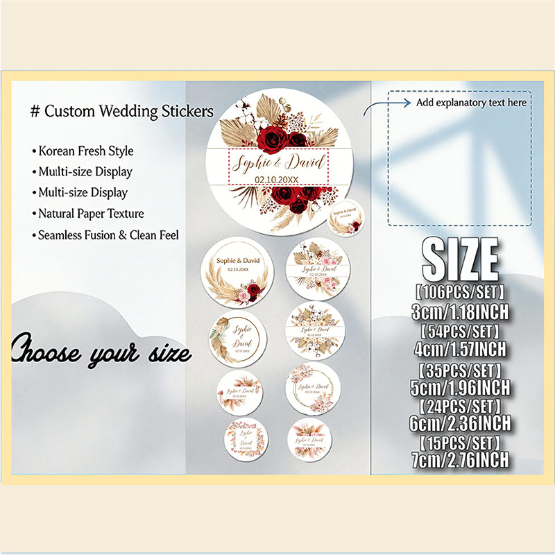 Adesivos Personalizados Boho p - Pampas Grass Decor avaliação e preço