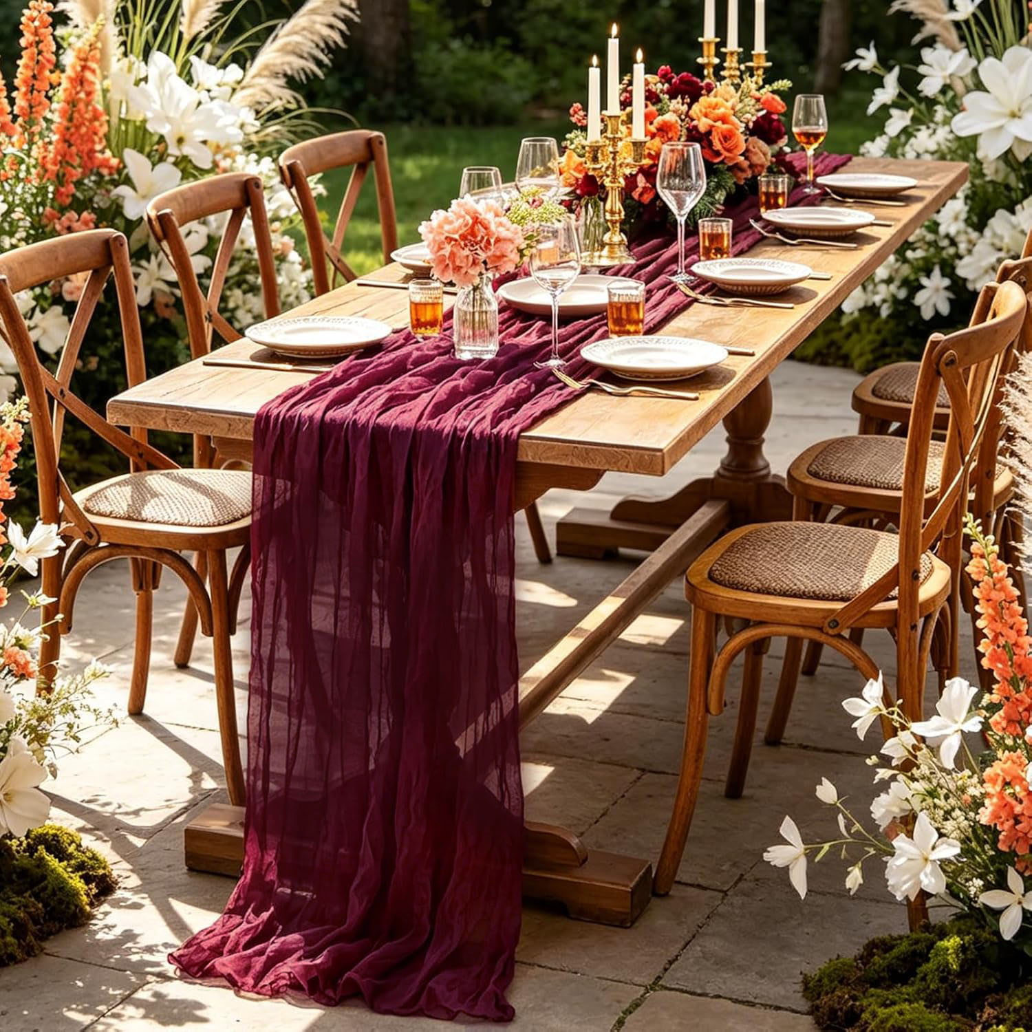 10 Peças de Caminho de Mesa de - Linen Table Runner avaliação e preço