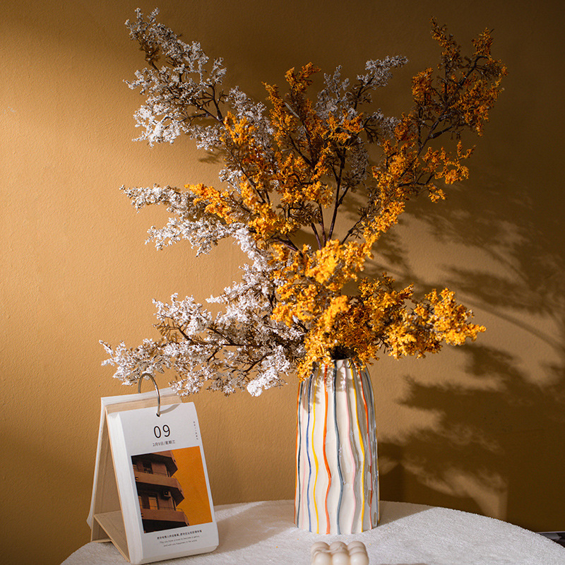 Capiron colorido listra vaso d - Pampas Grass Decor avaliação e preço