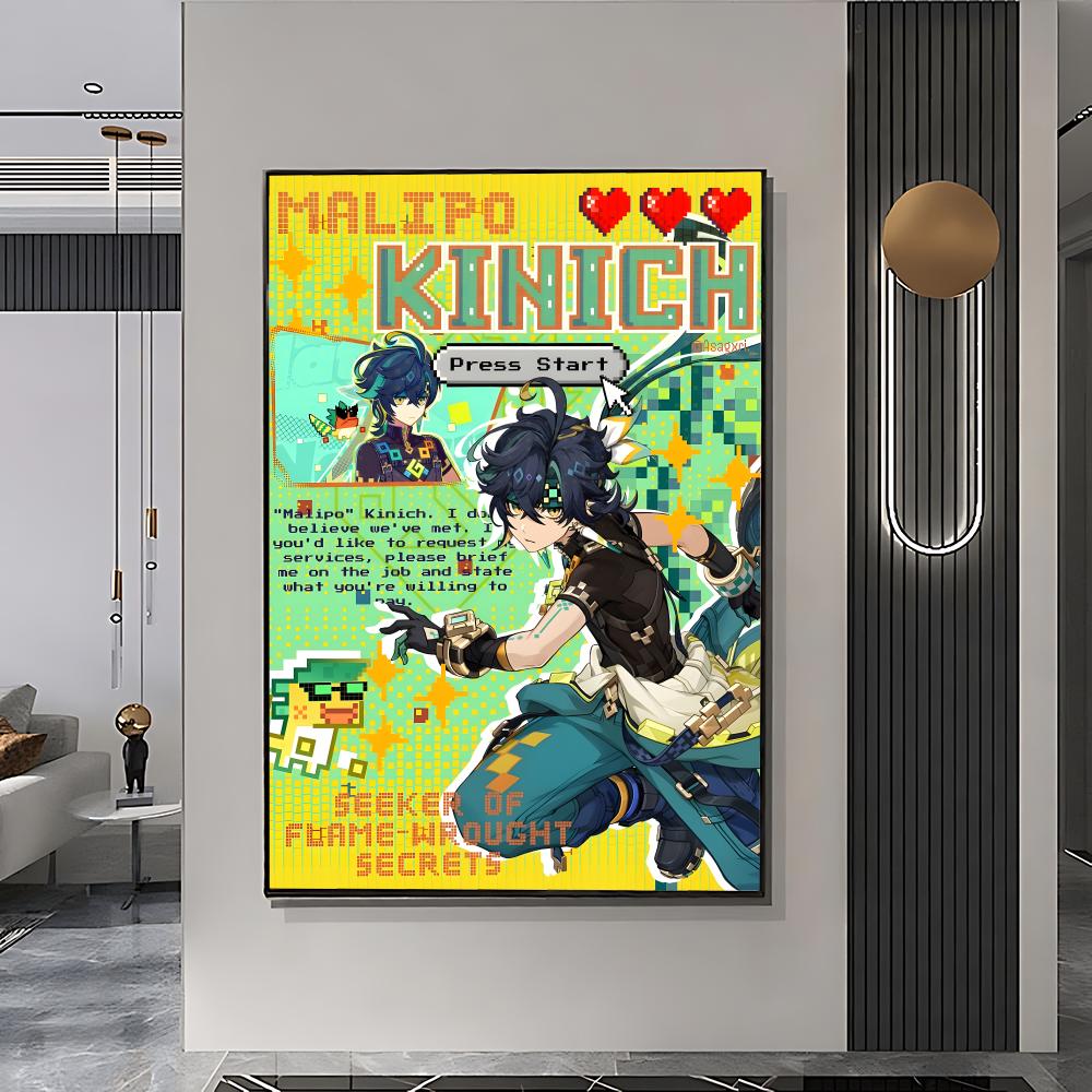 Pôster estilo revista Genshin, - Home Decor Magazine avaliação e preço