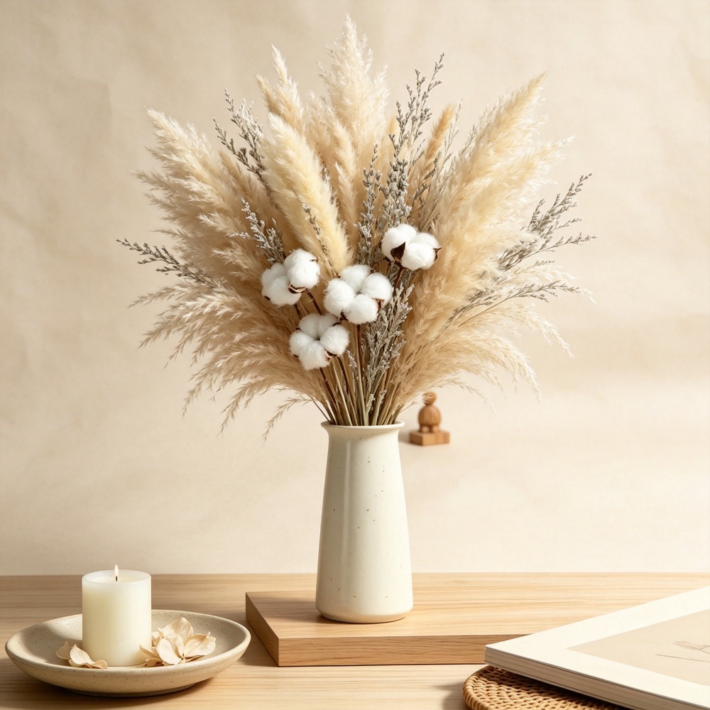 Buquê de Capim-dos-Pampas Seco - Pampas Grass Decor avaliação e preço