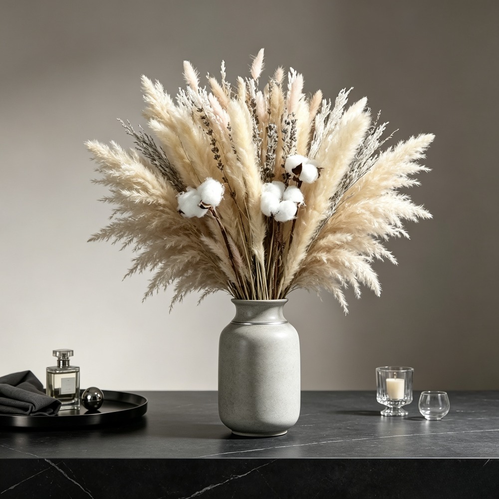 Buquê de Capim-dos-Pampas Seco - Pampas Grass Decor avaliação e preço
