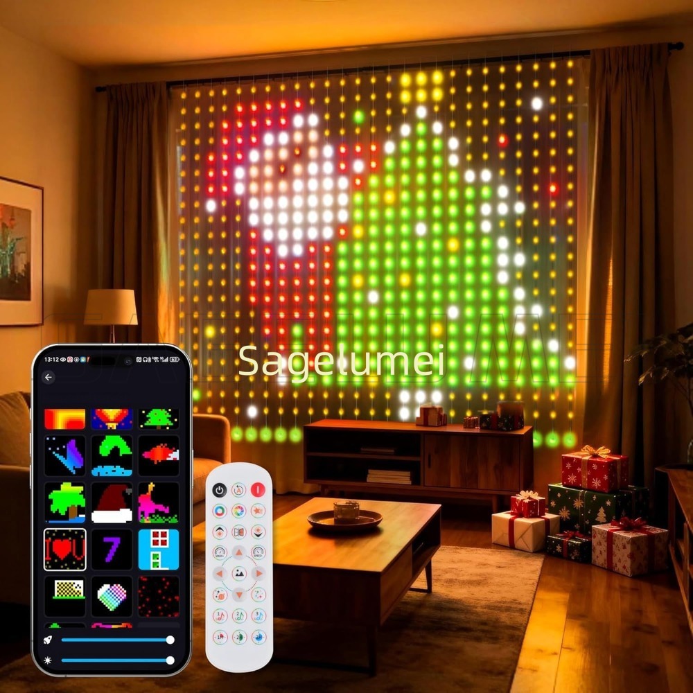 Cortina de luzes LED inteligen - Home Decor Free App avaliação e preço
