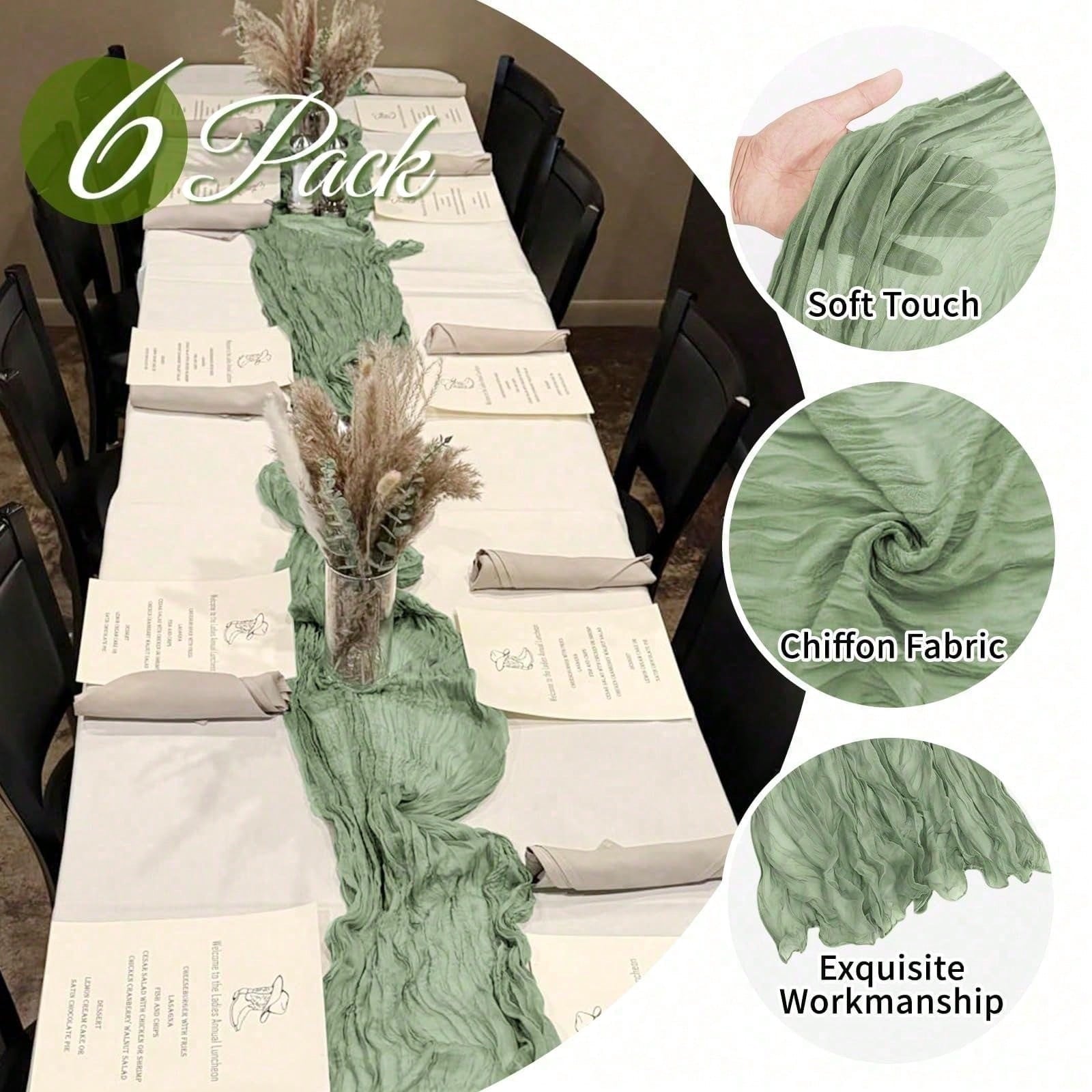 Kit com 6 Caminhos de Mesa de  - Linen Table Runner avaliação e preço