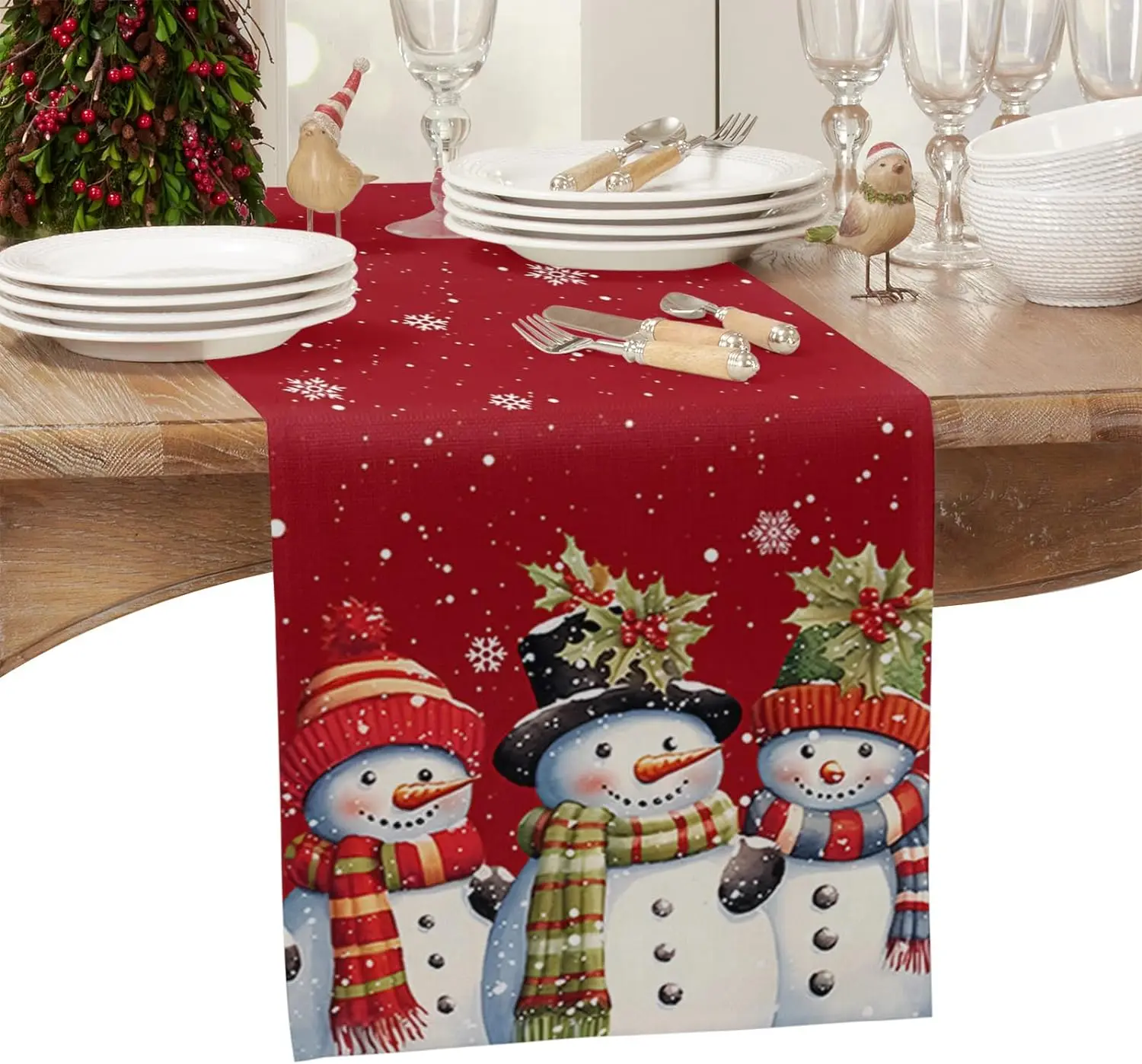 Caminhos de Mesa de Linho Verm - Linen Table Runner avaliação e preço