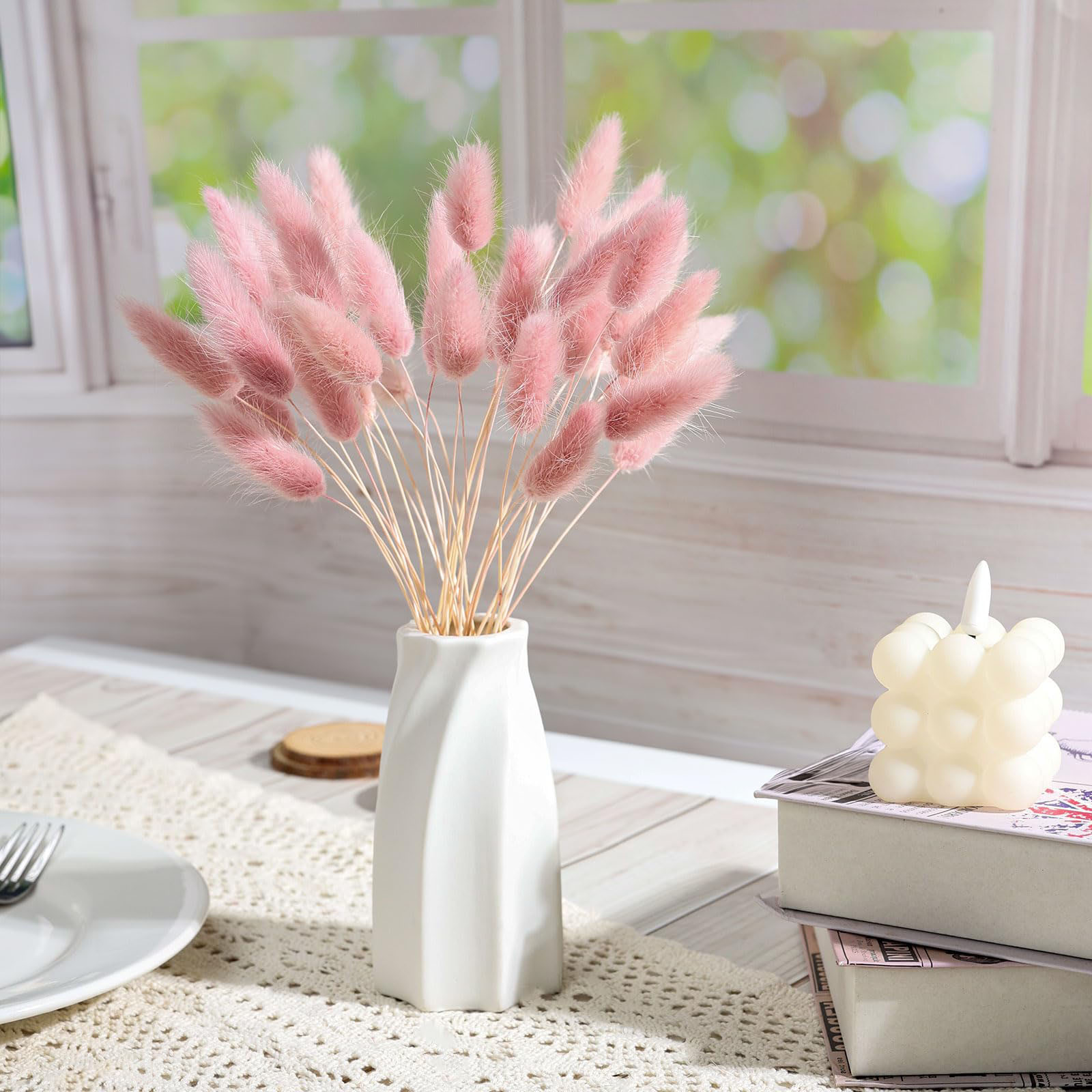 120 haste rosa seca pampas coe - Pampas Grass Decor avaliação e preço
