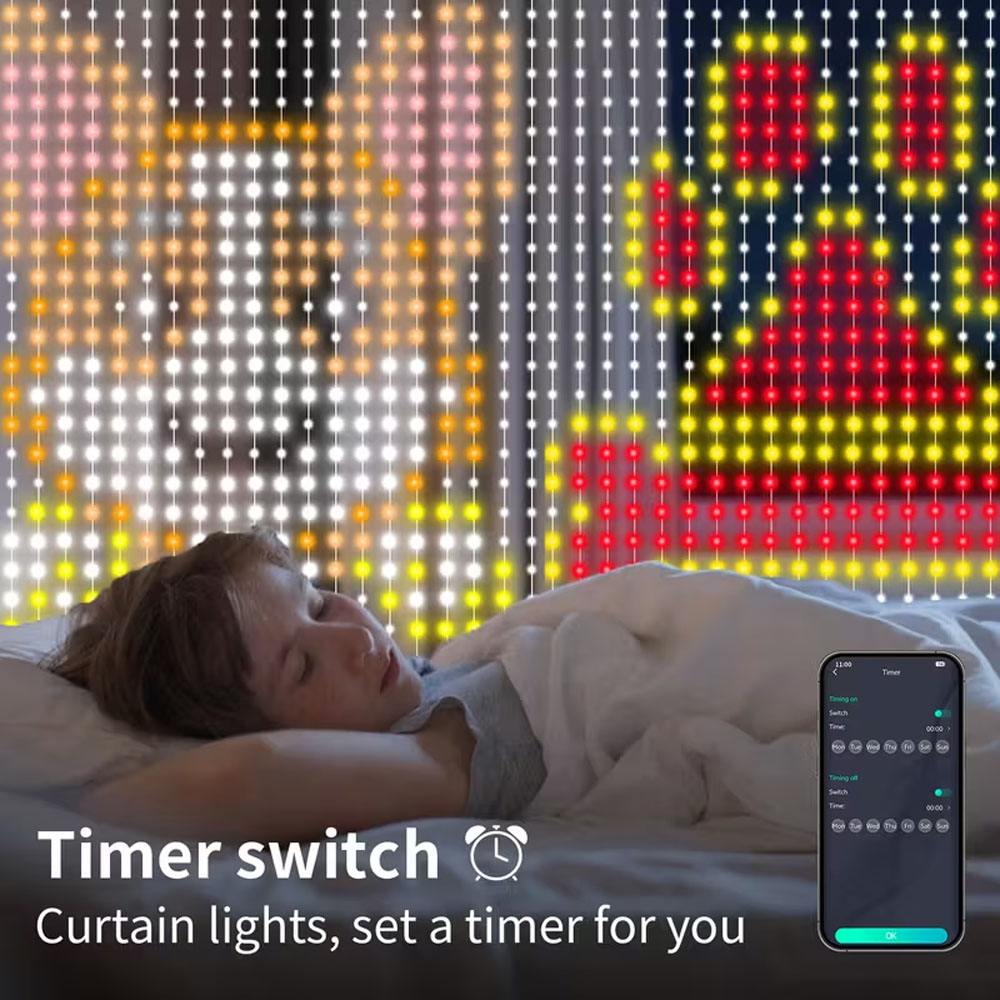 Cortina de Luz LED Inteligente - Home Decor Free App avaliação e preço