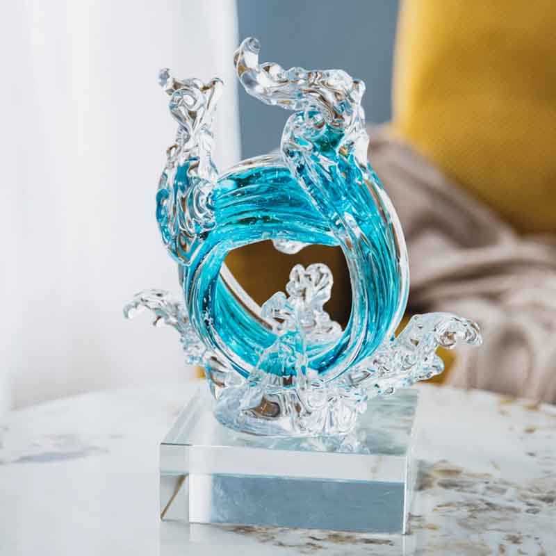Luxo Vidro Artesanato Escultur - Home Decor Y2K avaliação e preço