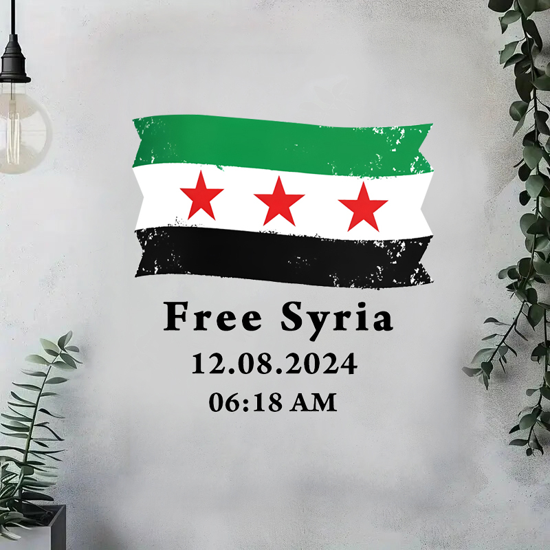Bandeira da síria com texto se - Home Decor Indonesia avaliação e preço