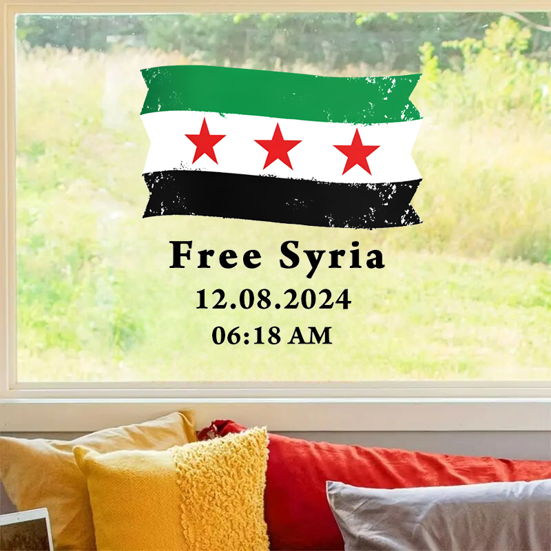 Bandeira da síria com texto se - Home Decor Indonesia avaliação e preço