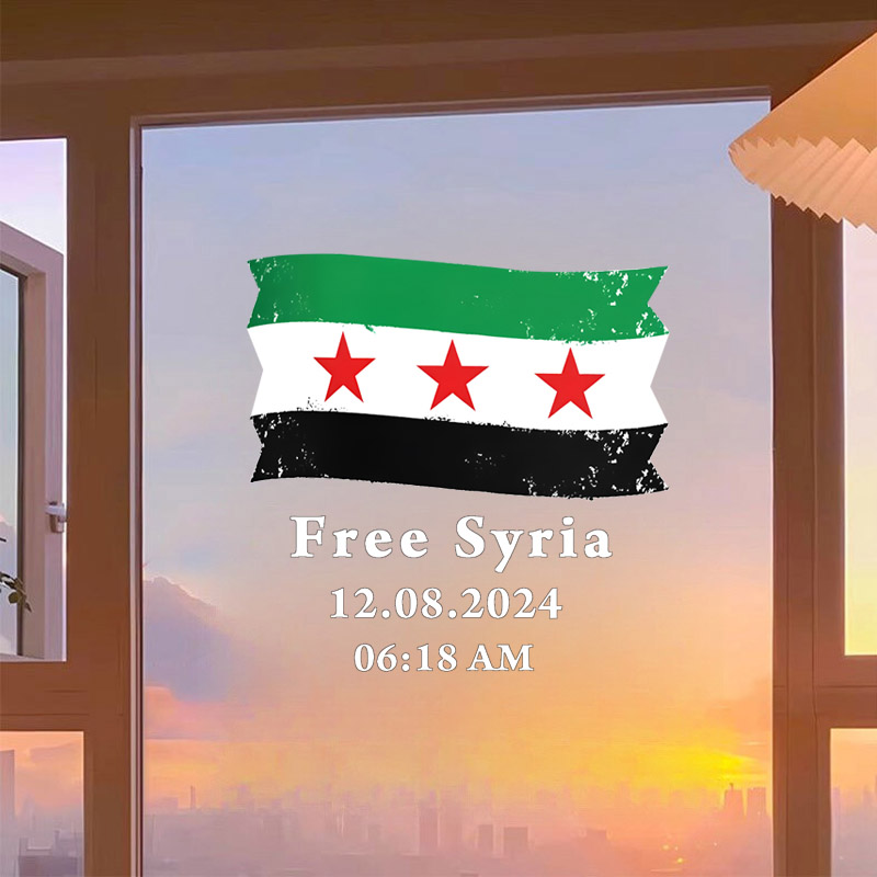 Bandeira da síria com texto se - Home Decor Indonesia avaliação e preço