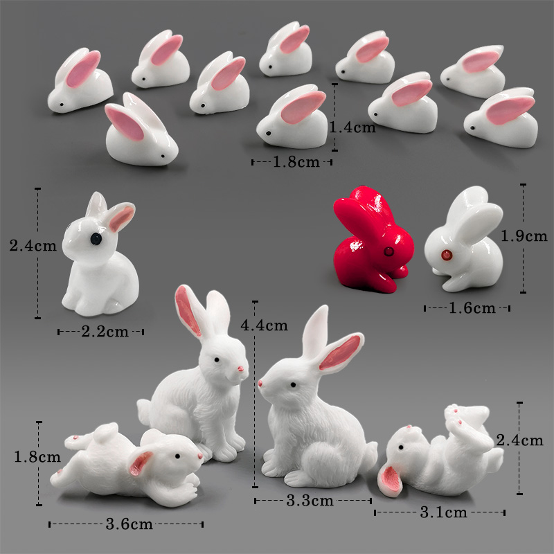 Figurinha de Coelho Branco par - Home Decor Za avaliação e preço