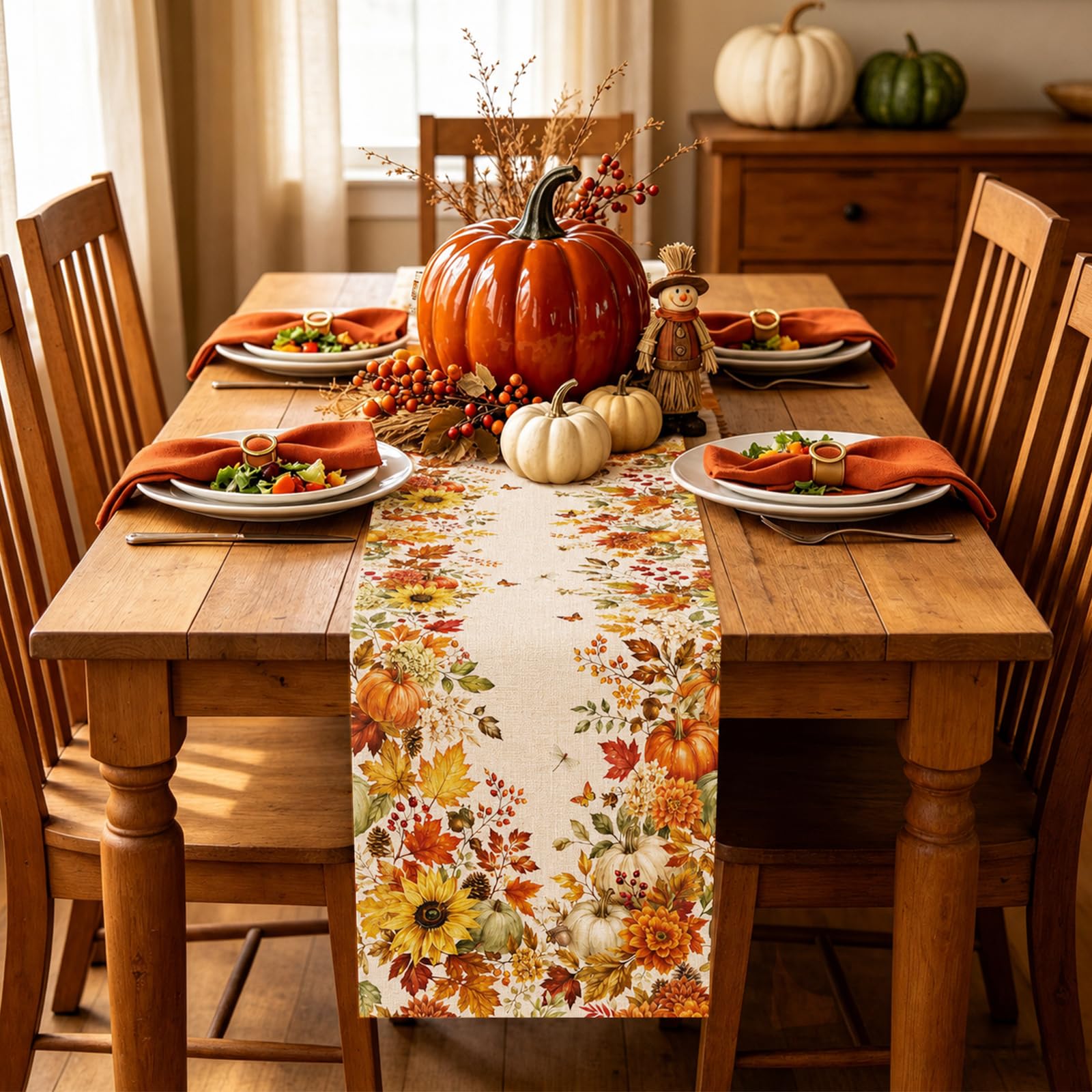 Caminho de Mesa com Estampa de - Linen Table Runner avaliação e preço