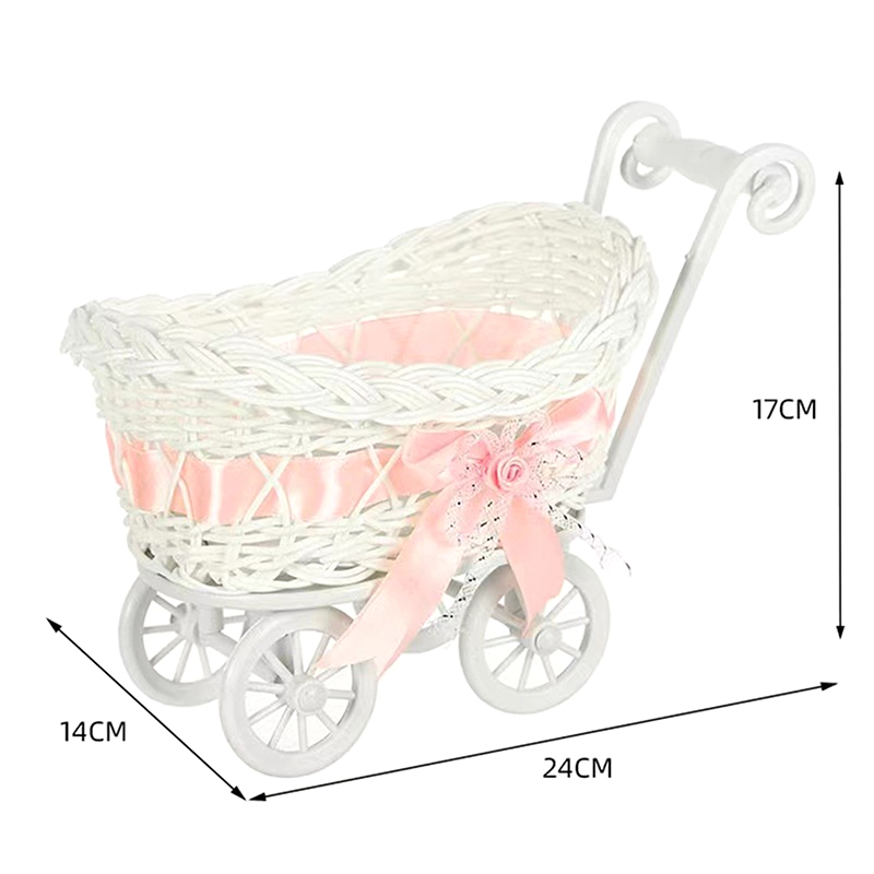 1 pçs cesta carrinho de bebê c - Rattan Plant Basket avaliação e preço