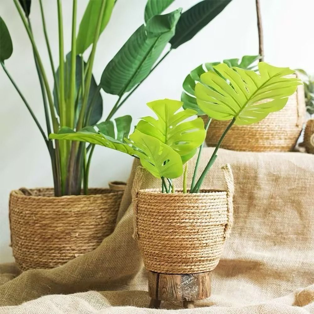 1 pçs para terraços de jardim  - Rattan Plant Basket avaliação e preço